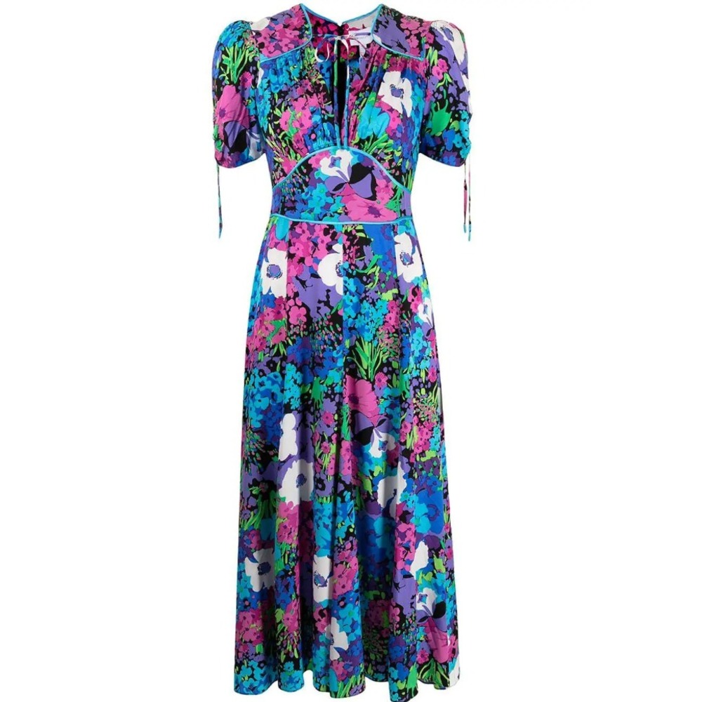 Alice McCall maxi dress floral Blue multicolor US 6 Medium midnight radi